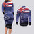 Hawaii Pearl Harbor Remembrance Day Couples Matching Long Sleeve Bodycon Dress and Long Sleeve Button Shirt Flag Style