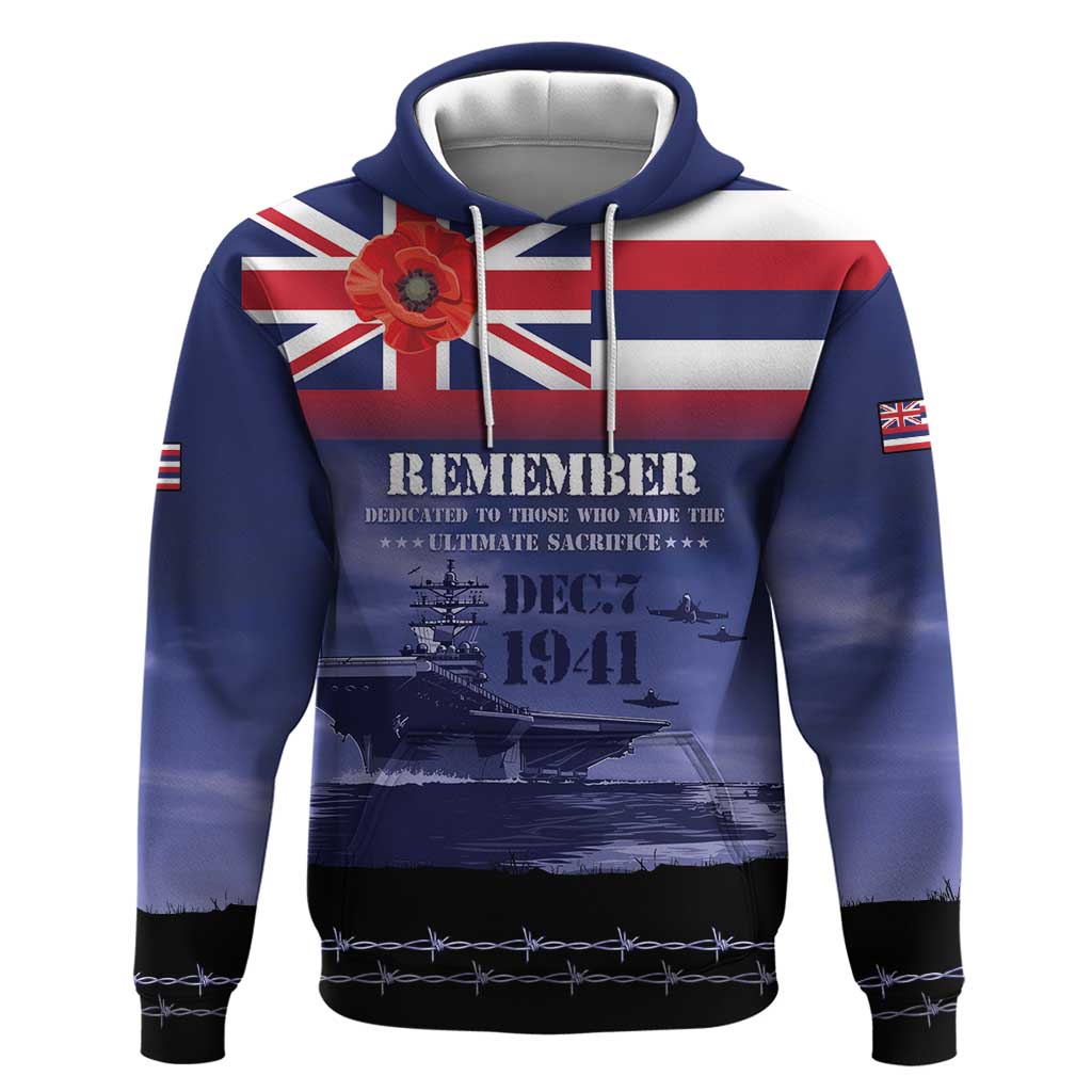 Hawaii Pearl Harbor Remembrance Day Hoodie Flag Style