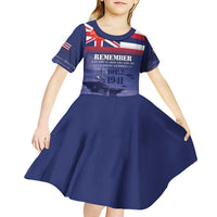Hawaii Pearl Harbor Remembrance Day Kid Short Sleeve Dress Flag Style LT05 - Polynesian Pride