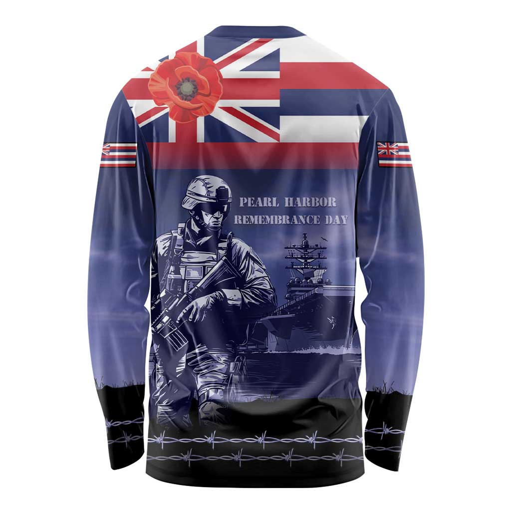 Hawaii Pearl Harbor Remembrance Day Long Sleeve Shirt Flag Style LT05 - Polynesian Pride
