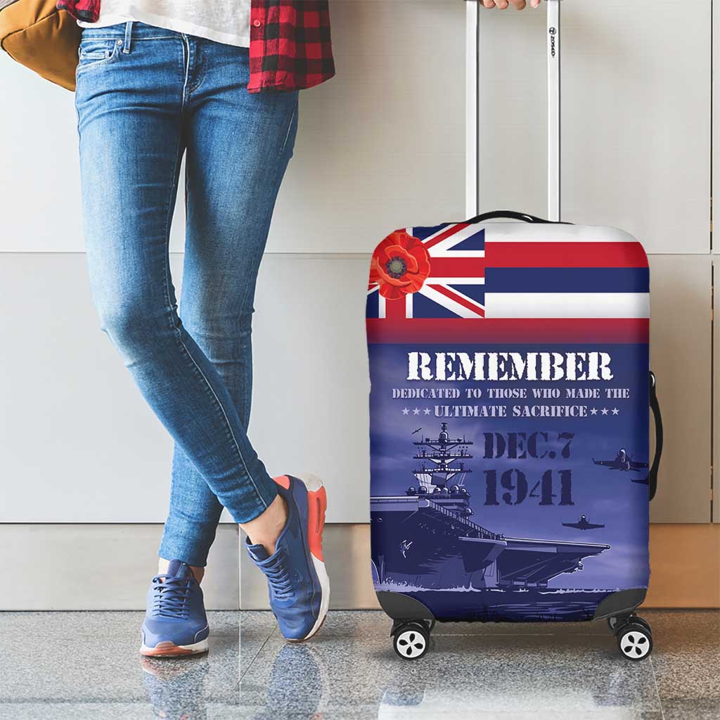 Hawaii Pearl Harbor Remembrance Day Luggage Cover Flag Style LT05 - Polynesian Pride