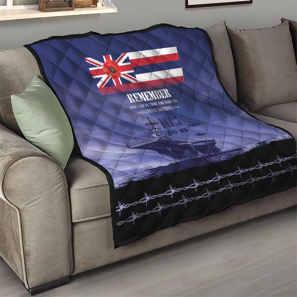 Hawaii Pearl Harbor Remembrance Day Quilt Flag Style LT05 - Polynesian Pride