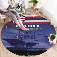 Hawaii Pearl Harbor Remembrance Day Round Carpet Flag Style LT05 - Polynesian Pride