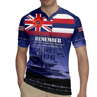 Hawaii Pearl Harbor Remembrance Day Rugby Jersey Flag Style LT05 - Polynesian Pride
