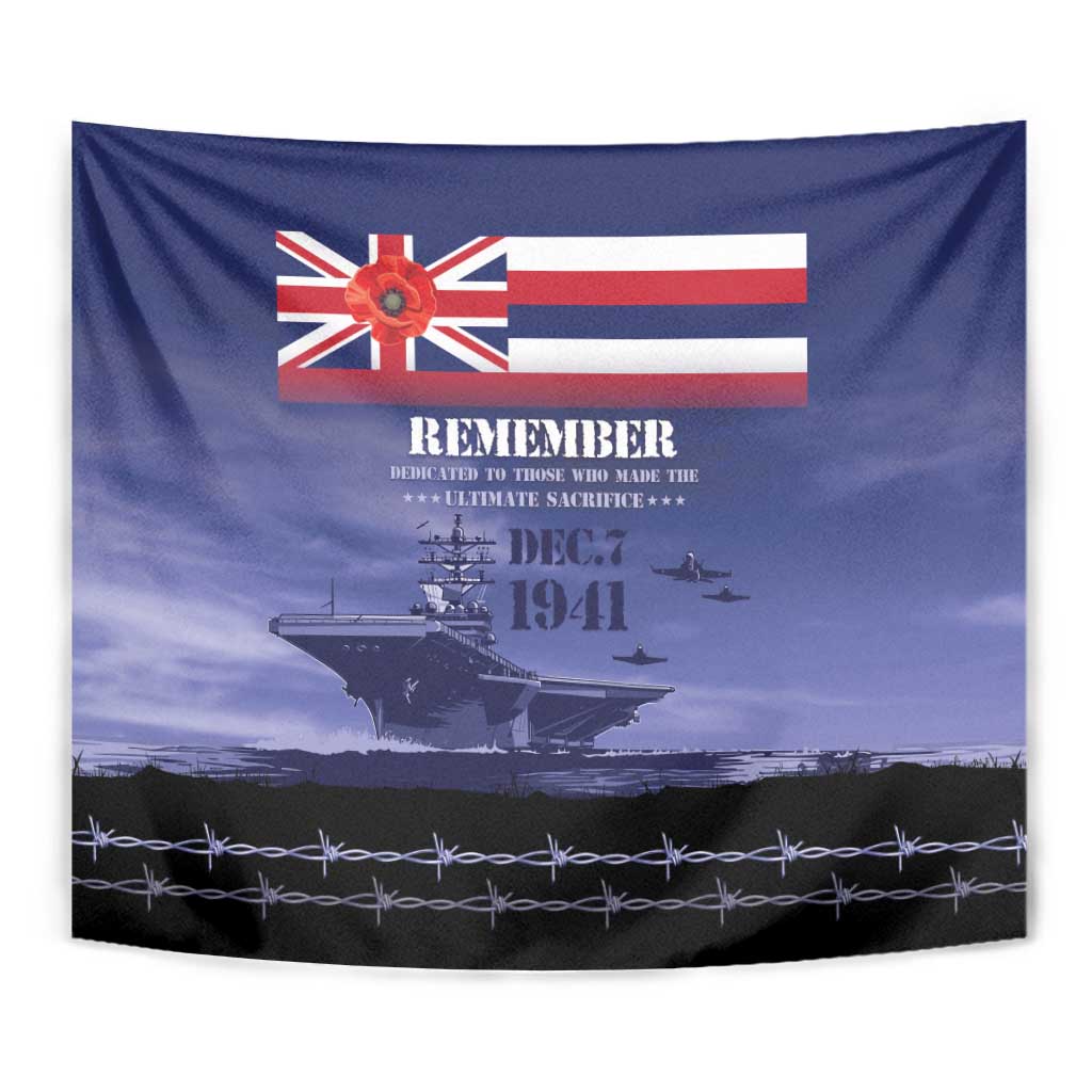 Hawaii Pearl Harbor Remembrance Day Tapestry Flag Style LT05 - Polynesian Pride
