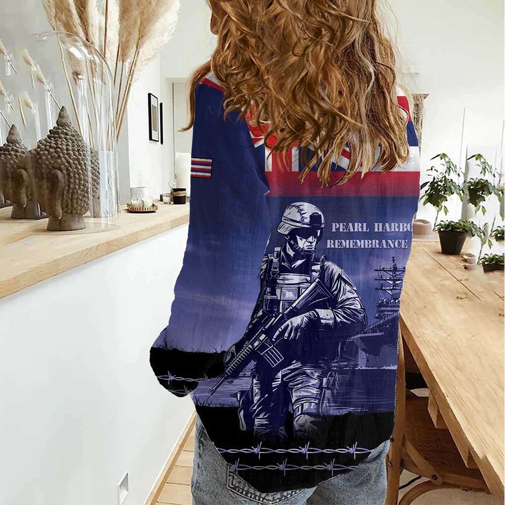 Hawaii Pearl Harbor Remembrance Day Women Casual Shirt Flag Style LT05 - Polynesian Pride
