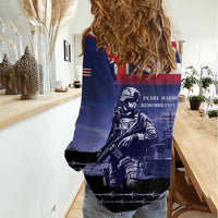 Hawaii Pearl Harbor Remembrance Day Women Casual Shirt Flag Style LT05 - Polynesian Pride