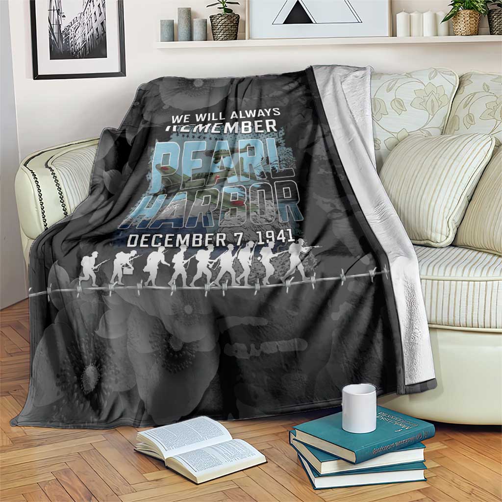 Pearl Harbor Remembrance Day Blanket We Will Always Remember LT05 Black - Polynesian Pride