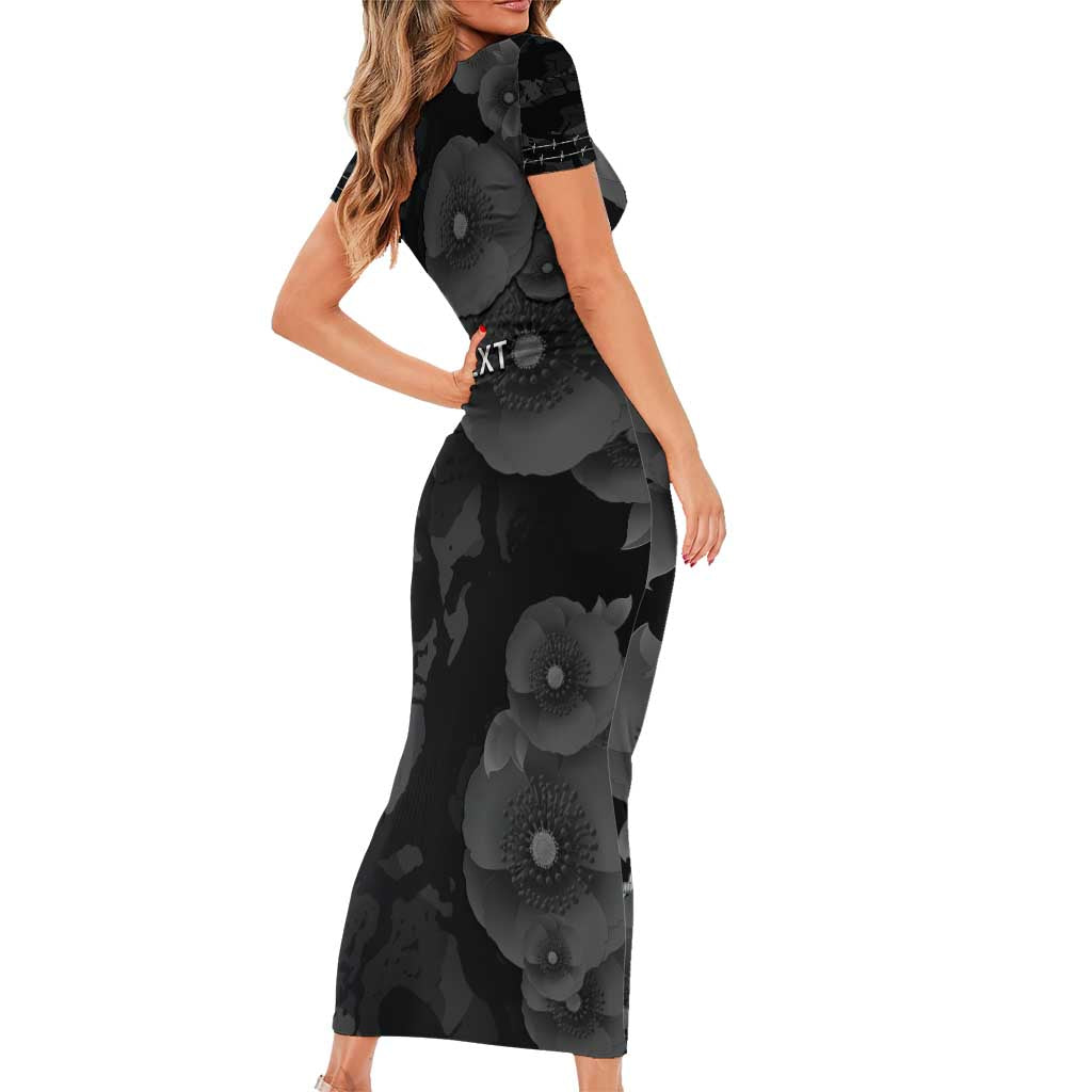 Personalized Pearl Harbor Remembrance Day Short Sleeve Bodycon Dress We Will Always Remember LT05 - Polynesian Pride