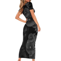 Personalized Pearl Harbor Remembrance Day Short Sleeve Bodycon Dress We Will Always Remember LT05 - Polynesian Pride