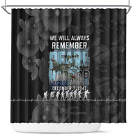 Pearl Harbor Remembrance Day Shower Curtain We Will Always Remember LT05 Black - Polynesian Pride