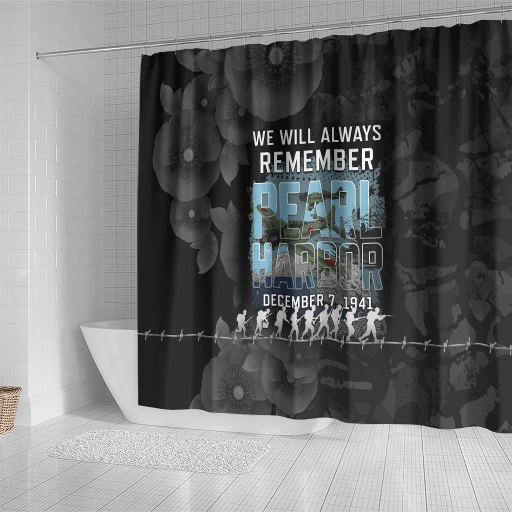 Pearl Harbor Remembrance Day Shower Curtain We Will Always Remember LT05 - Polynesian Pride