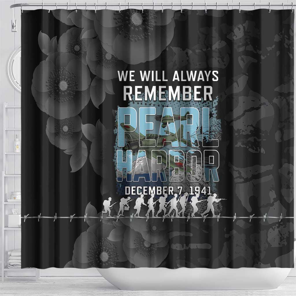 Pearl Harbor Remembrance Day Shower Curtain We Will Always Remember LT05 - Polynesian Pride