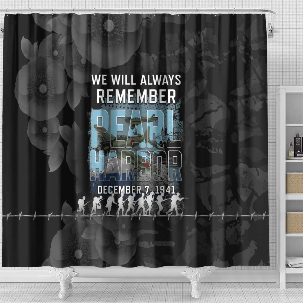 Pearl Harbor Remembrance Day Shower Curtain We Will Always Remember LT05 - Polynesian Pride
