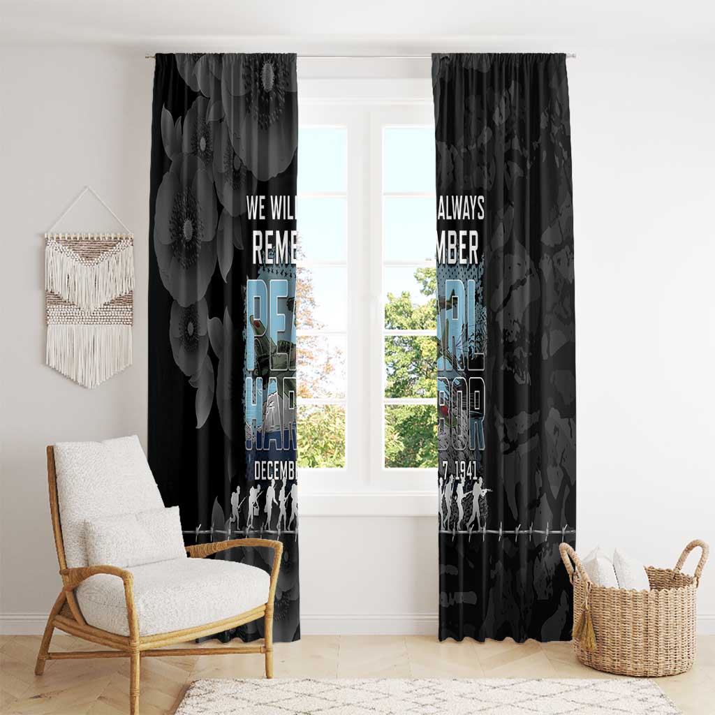 Pearl Harbor Remembrance Day Window Curtain We Will Always Remember LT05 - Polynesian Pride