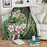 New Zealand Aotearoa Kakapo Blanket Maori Pattern With Manuka Galaxy Style LT05 Green - Polynesian Pride