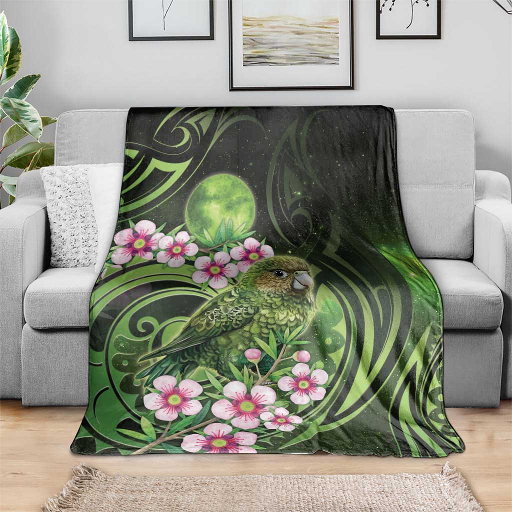 New Zealand Aotearoa Kakapo Blanket Maori Pattern With Manuka Galaxy Style LT05 - Polynesian Pride