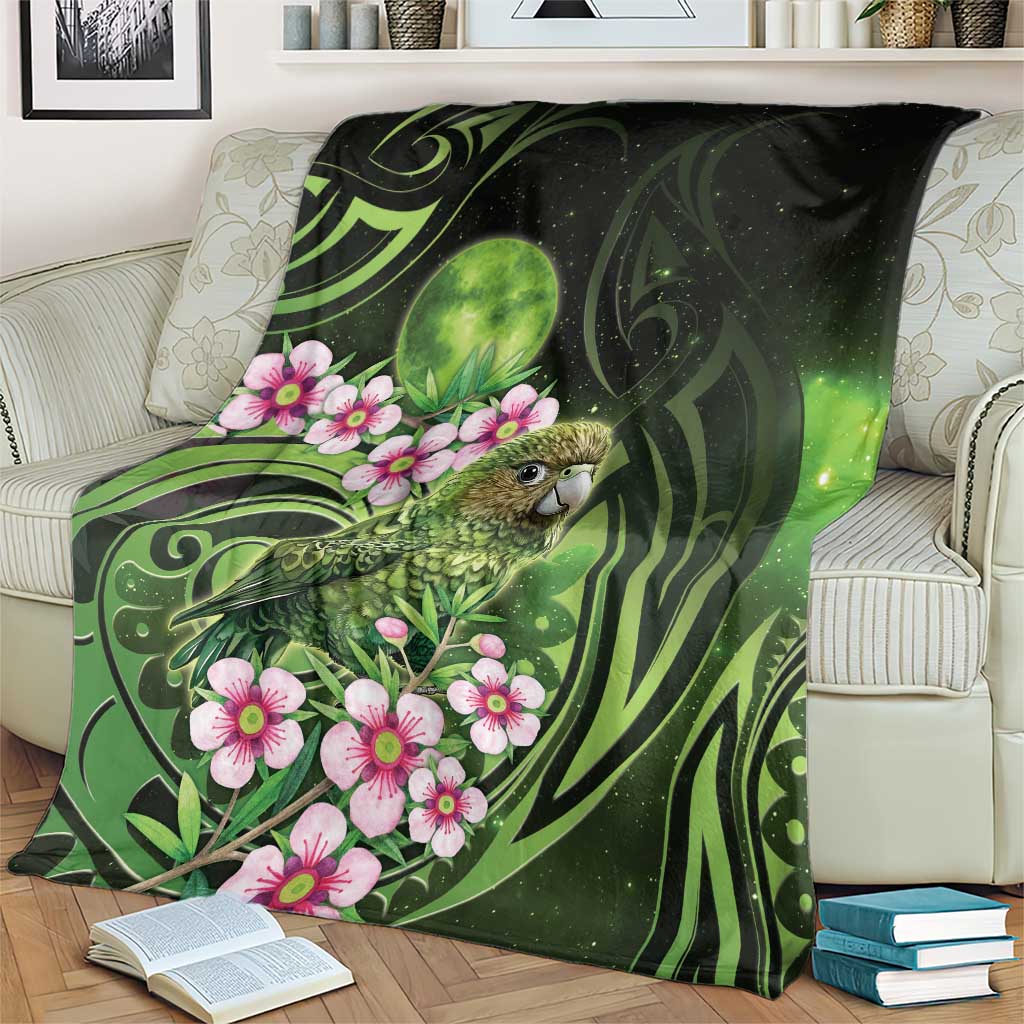 New Zealand Aotearoa Kakapo Blanket Maori Pattern With Manuka Galaxy Style LT05 - Polynesian Pride