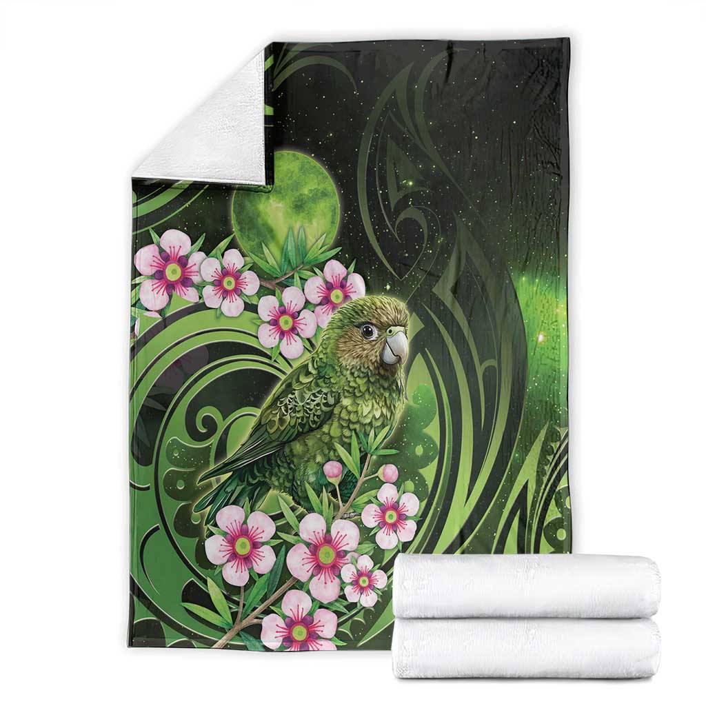 New Zealand Aotearoa Kakapo Blanket Maori Pattern With Manuka Galaxy Style LT05 - Polynesian Pride