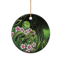 New Zealand Aotearoa Kakapo Ceramic Ornament Maori Pattern With Manuka Galaxy Style LT05 - Polynesian Pride