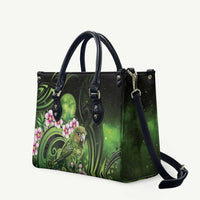 New Zealand Aotearoa Kakapo Leather Bag Maori Pattern With Manuka Galaxy Style LT05 Green - Polynesian Pride