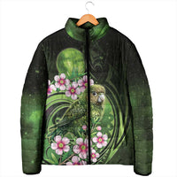 New Zealand Aotearoa Kakapo Padded Jacket Maori Pattern With Manuka Galaxy Style LT05 - Polynesian Pride
