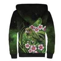 New Zealand Aotearoa Kakapo Sherpa Hoodie Maori Pattern With Manuka Galaxy Style LT05 - Polynesian Pride