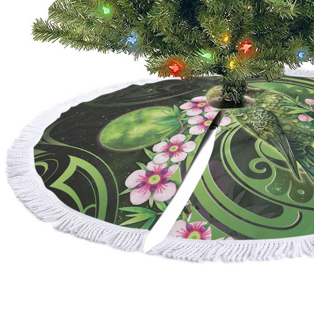 New Zealand Aotearoa Kakapo Tree Skirt Maori Pattern With Manuka Galaxy Style LT05 - Polynesian Pride