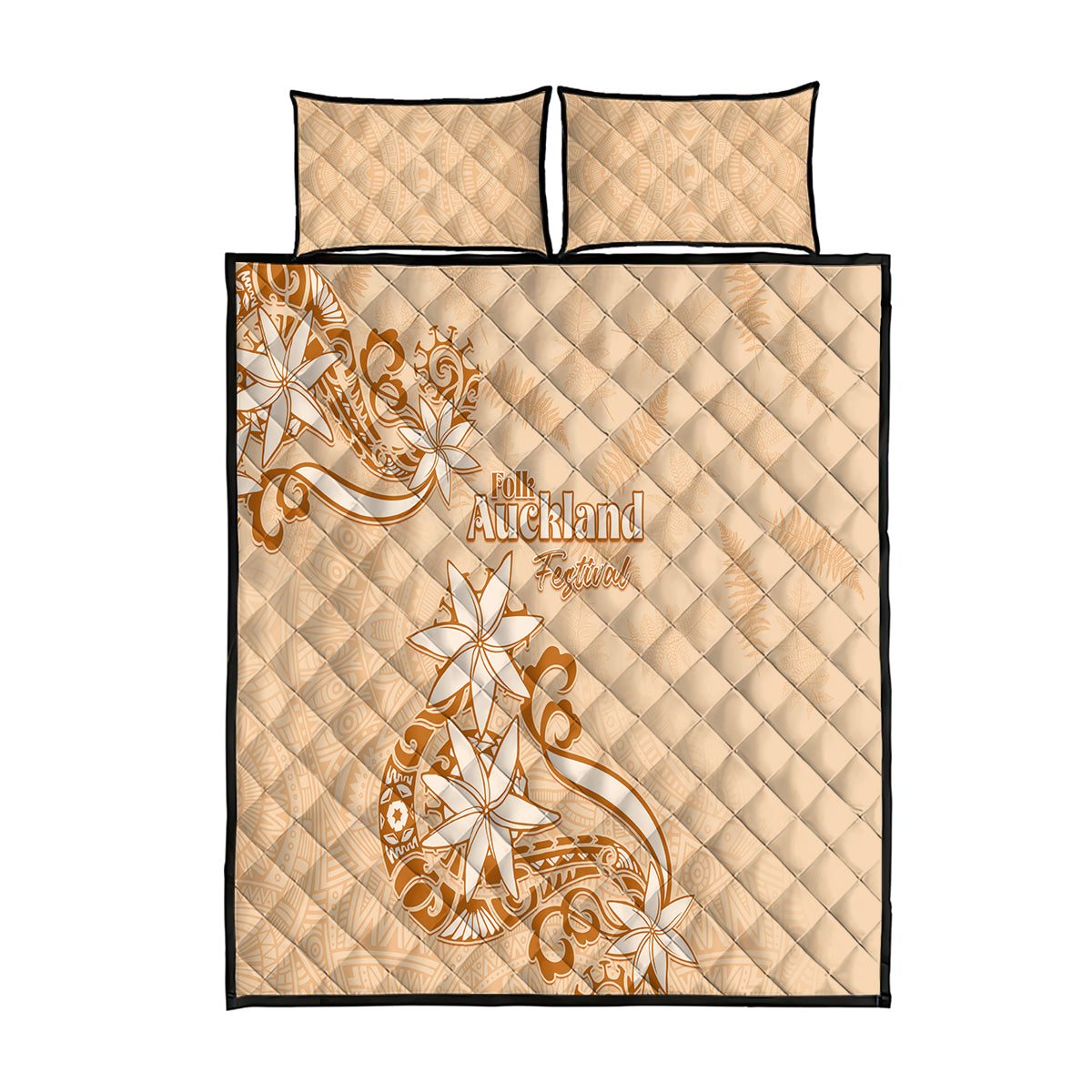 New Zealand Auckland Folk Festival Quilt Bed Set Vintage Style LT05 Brown - Polynesian Pride