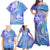 Couple Blue Sea Turtle Heart Love Family Matching Off Shoulder Maxi Dress and Hawaiian Shirt LT05 - Polynesian Pride