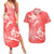 Polynesia Sea Turtle Couple Couples Matching Summer Maxi Dress and Hawaiian Shirt Happy Valentine Day Red LT05 Red - Polynesian Pride