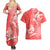 Polynesia Sea Turtle Couple Couples Matching Summer Maxi Dress and Hawaiian Shirt Happy Valentine Day Red LT05 - Polynesian Pride