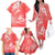 Polynesia Sea Turtle Couple Family Matching Off Shoulder Long Sleeve Dress and Hawaiian Shirt Happy Valentine Day Red LT05 - Polynesian Pride