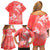 Polynesia Sea Turtle Couple Family Matching Off Shoulder Short Dress and Hawaiian Shirt Happy Valentine Day Red LT05 - Polynesian Pride