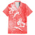 Polynesia Sea Turtle Couple Family Matching Short Sleeve Bodycon Dress and Hawaiian Shirt Happy Valentine Day Red LT05 Dad's Shirt - Short Sleeve Red - Polynesian Pride