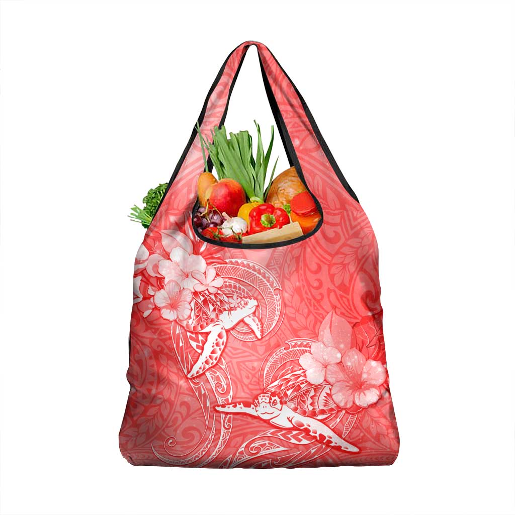 Polynesia Sea Turtle Couple Grocery Bag Happy Valentine Day Red LT05 1-pack One Size Red - Polynesian Pride