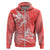 Polynesia Sea Turtle Couple Hoodie Happy Valentine Day Red LT05 Zip Hoodie Red - Polynesian Pride