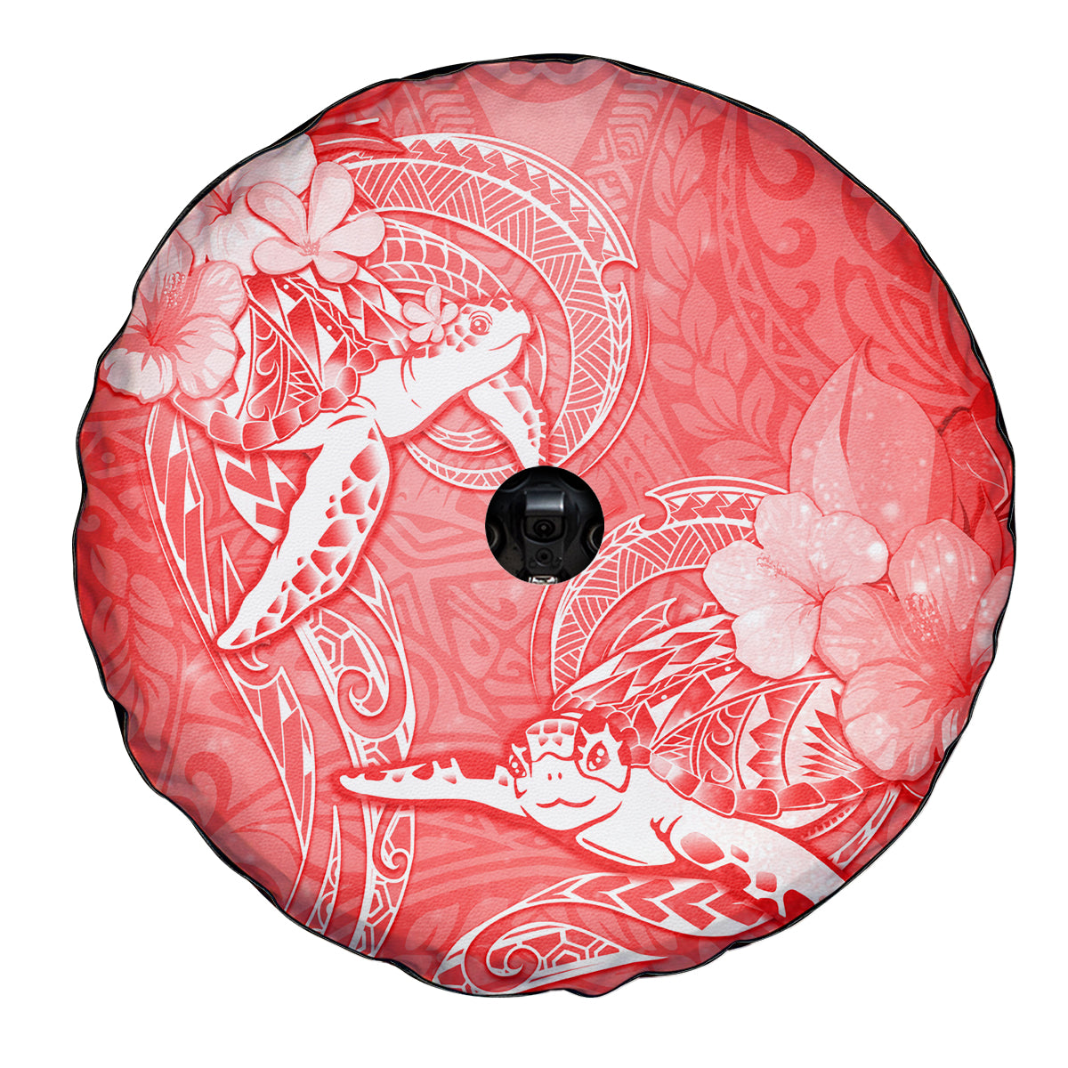 Polynesia Sea Turtle Couple Spare Tire Cover Happy Valentine Day Red LT05 - Polynesian Pride