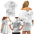 Polynesia Sea Turtle Couple Family Matching Off Shoulder Short Dress and Hawaiian Shirt Happy Valentine Day White LT05 - Polynesian Pride