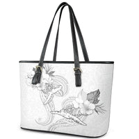 Polynesia Sea Turtle Couple Leather Tote Bag Happy Valentine Day White LT05 - Polynesian Pride