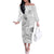 Polynesia Sea Turtle Couple Off The Shoulder Long Sleeve Dress Happy Valentine Day White LT05 Women White - Polynesian Pride