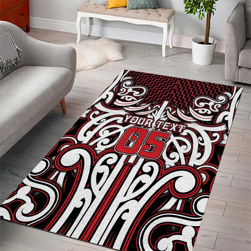 Custom Aotearoa Ngapuhi Area Rug Maori Tribal Pattern Mix Poutama LT05 - Polynesian Pride