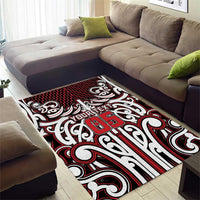 Custom Aotearoa Ngapuhi Area Rug Maori Tribal Pattern Mix Poutama LT05 - Polynesian Pride