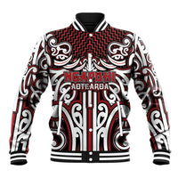 Custom Aotearoa Ngapuhi Baseball Jacket Maori Tribal Pattern Mix Poutama LT05 Unisex Red - Polynesian Pride