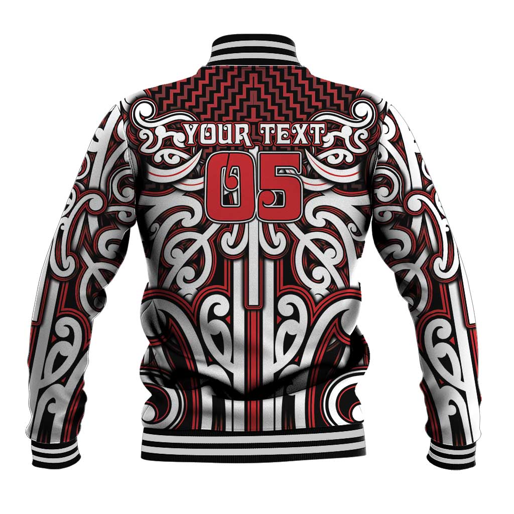 Custom Aotearoa Ngapuhi Baseball Jacket Maori Tribal Pattern Mix Poutama LT05 - Polynesian Pride
