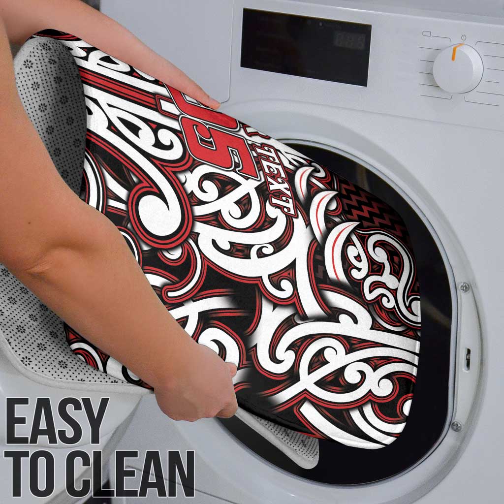 Custom Aotearoa Ngapuhi Bathroom Set Maori Tribal Pattern Mix Poutama LT05 - Polynesian Pride