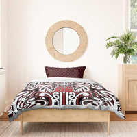 Custom Aotearoa Ngapuhi Bedding Set Maori Tribal Pattern Mix Poutama LT05 - Polynesian Pride