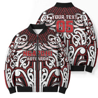Custom Aotearoa Ngapuhi Bomber Puffer Jacket Maori Tribal Pattern Mix Poutama LT05 - Polynesian Pride
