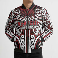 Custom Aotearoa Ngapuhi Bomber Puffer Jacket Maori Tribal Pattern Mix Poutama LT05 - Polynesian Pride