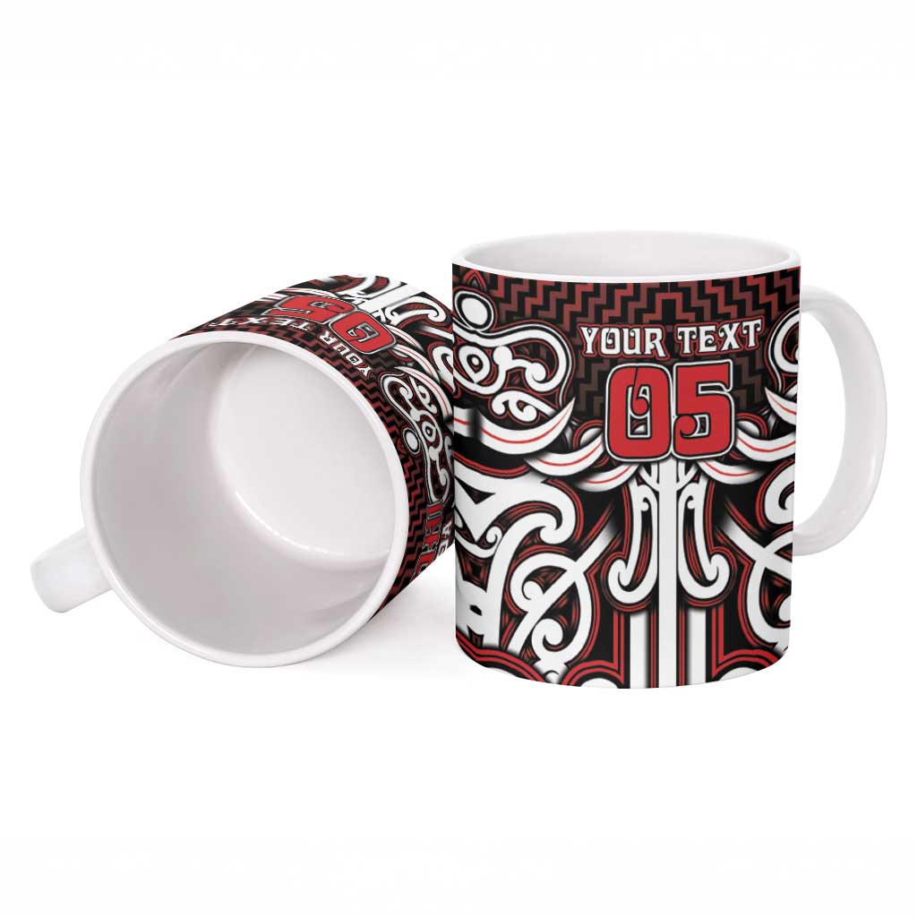Custom Aotearoa Ngapuhi Ceramic Mug Maori Tribal Pattern Mix Poutama LT05 - Polynesian Pride